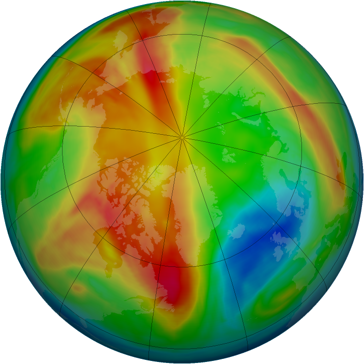 Arctic ozone map for 17 February 2008
